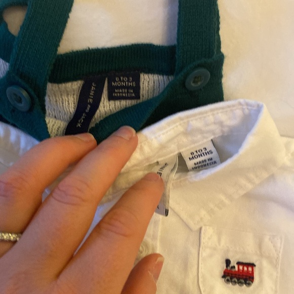 Janie and Jack baby Christmas outfit 0-3 month - Picture 4 of 8